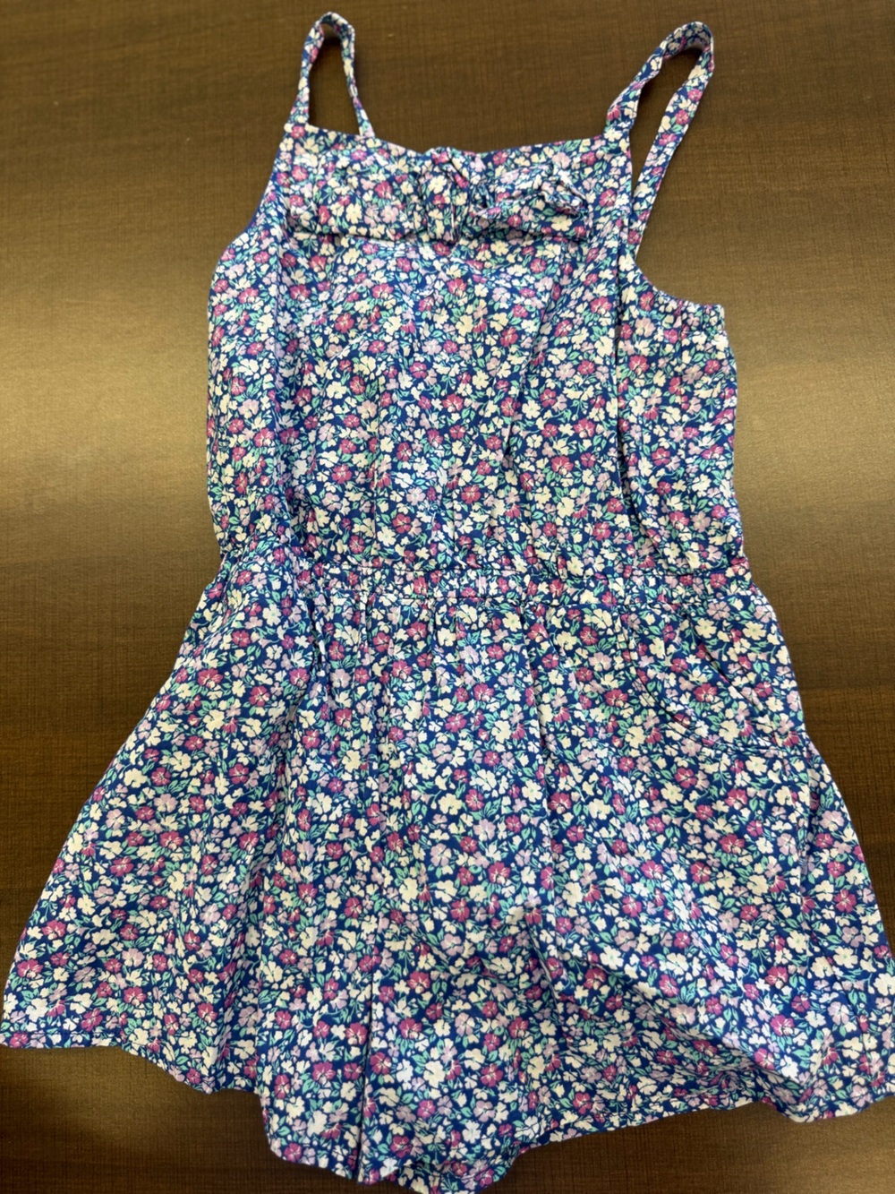 Janie and Jack Blue Floral One-Piece Romper